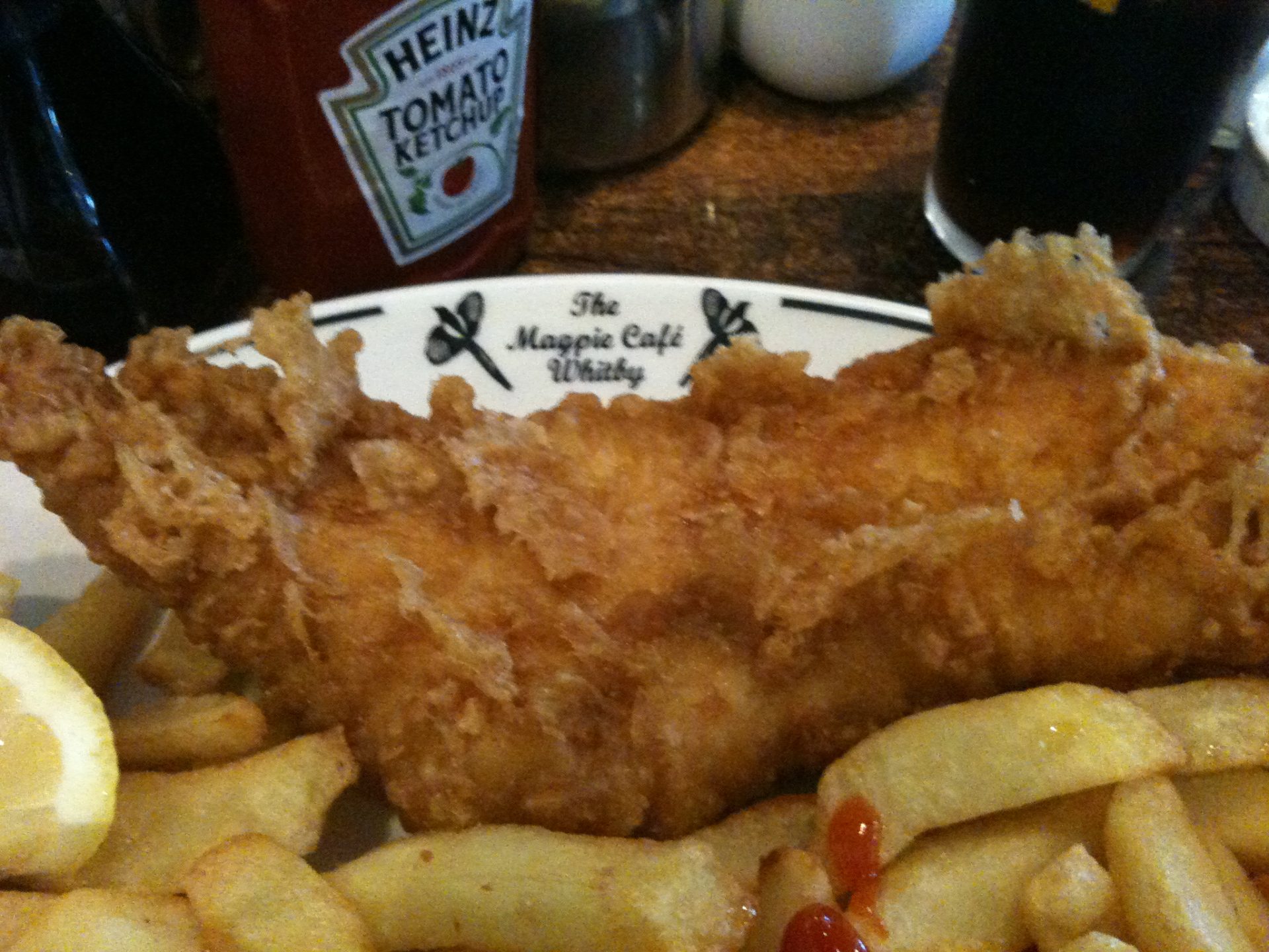 Fish and chips at the famous Magpie Cafe, Whitby